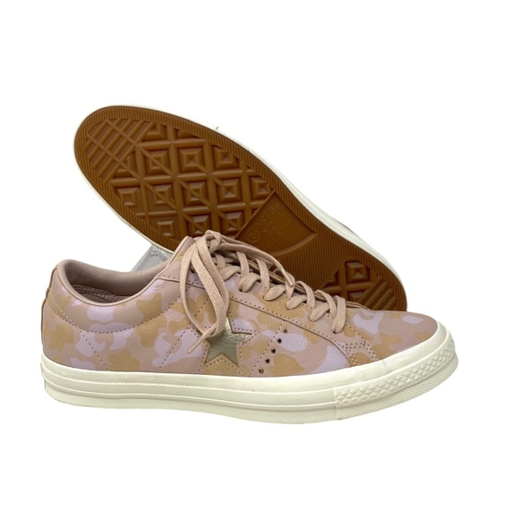 Converse One Star OX Shoes Low Top Leather Ivory Pink Men Size Sneakers 159705C - Picture 5 of 9